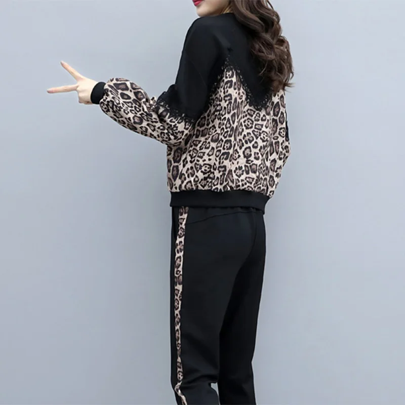 Женский спортивный костюм большого размера 4XL топ и брюки комплект из двух