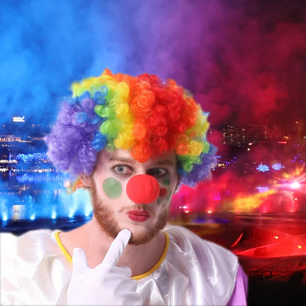 Парик в виде клоуна наборы для носа искусственный парик креативный головной убор