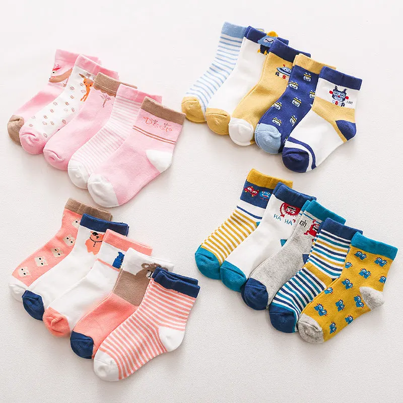5 парт/Лот Детские разноцветные Носки с рисунком для девочек 0 лет|Носки| |