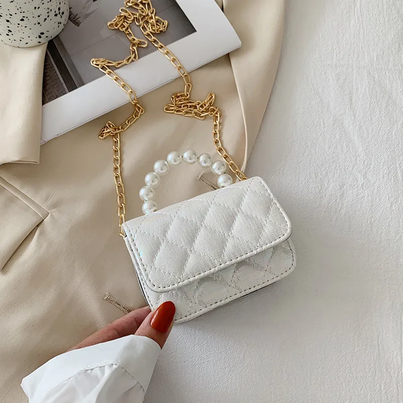 

Lingge Chain Pearl Ladies Handbag Mini Bags for Women Messenger Handbag Shoulder Bag
