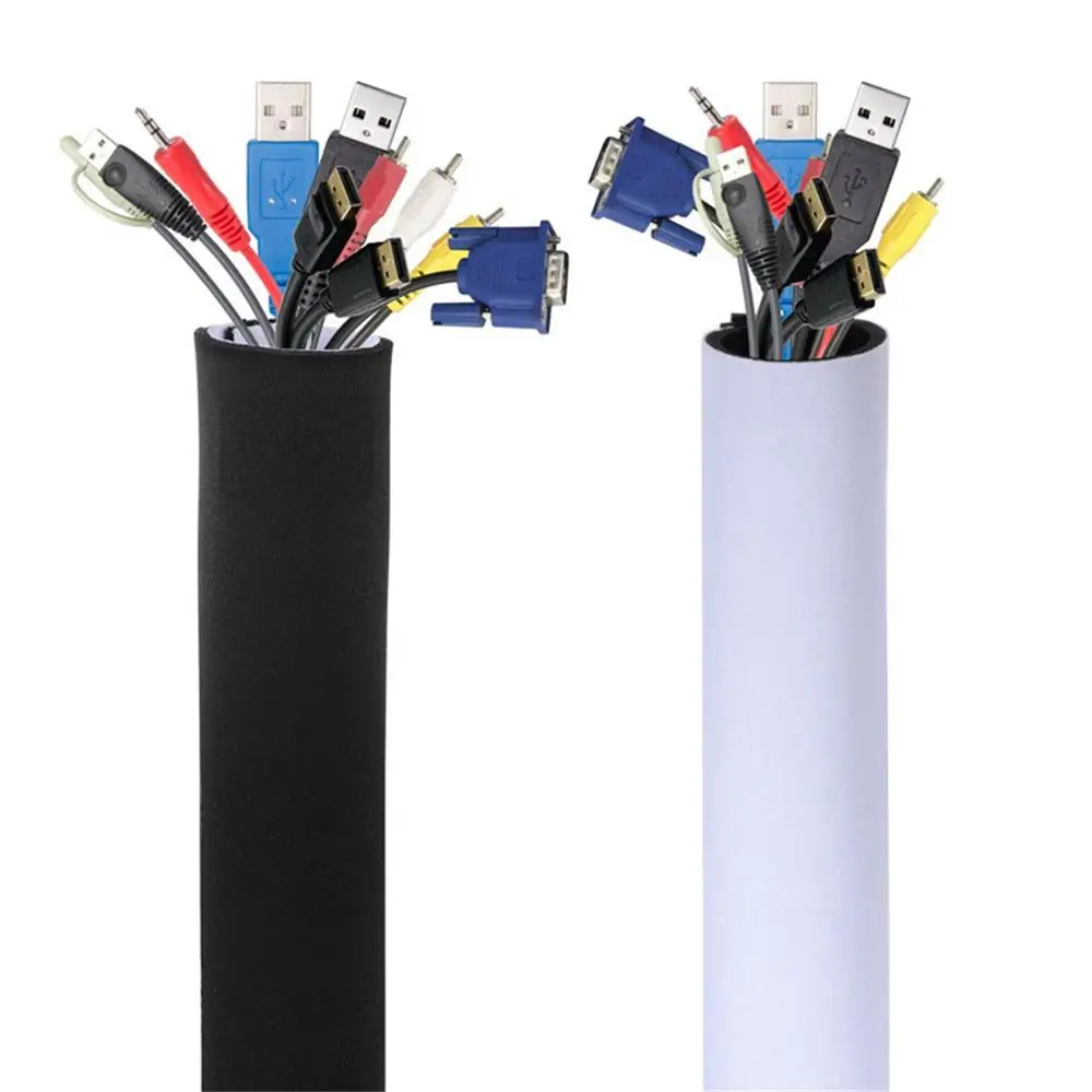 

300cm / 203cm cable management sleeve flexible neoprene winding sleeve protective sleeve Cable management sleeve cord organizer