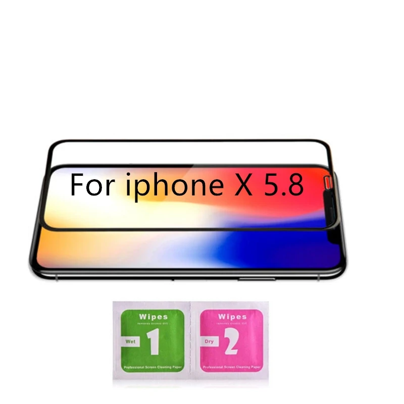 Гарантия качества закаленное стекло для X полное Защитное iPhone +