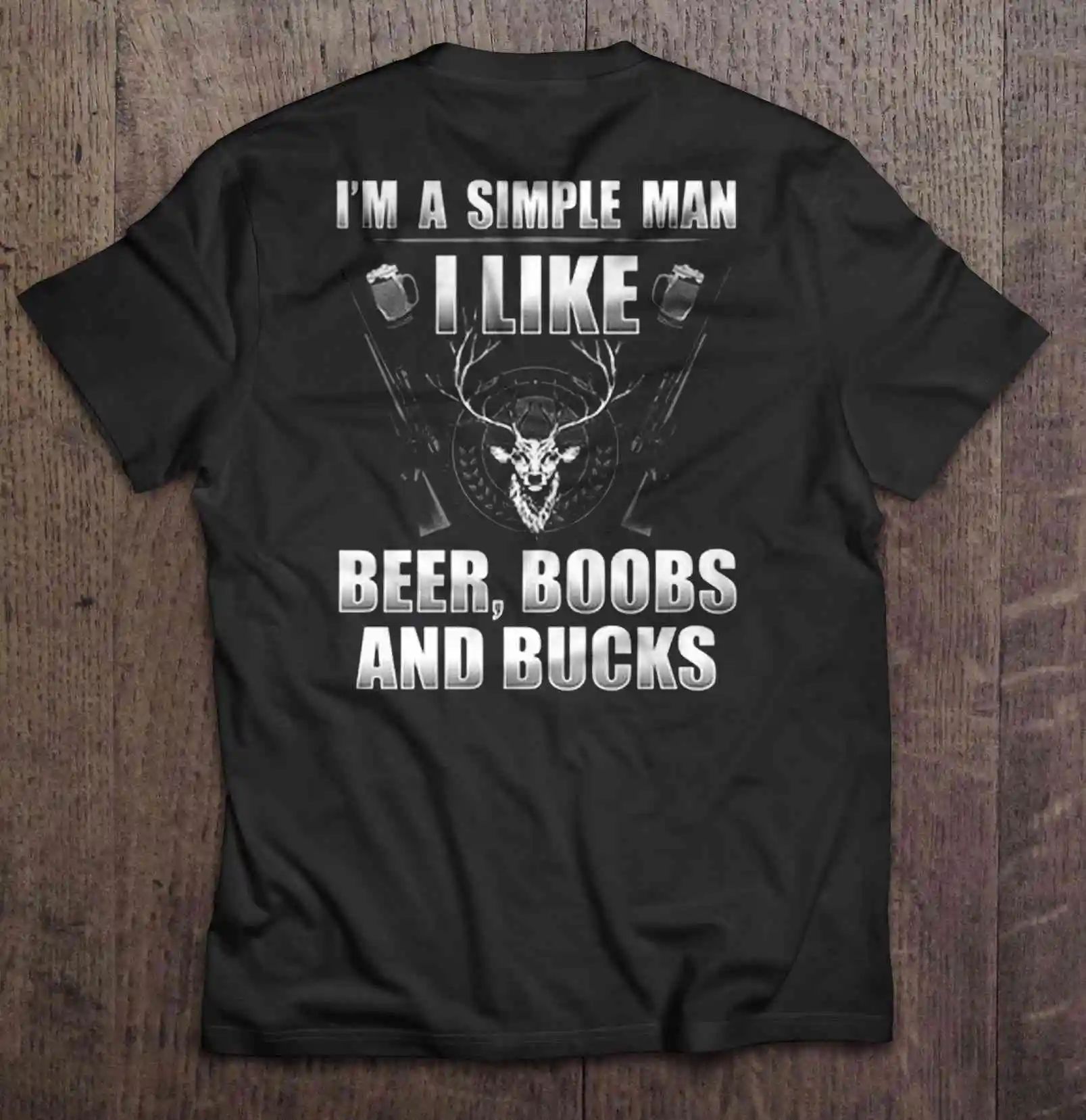 I'm A Simple Man I Like Beer Boobs And Harajuku уличная рубашка мужские футболки для охоты|Мужские