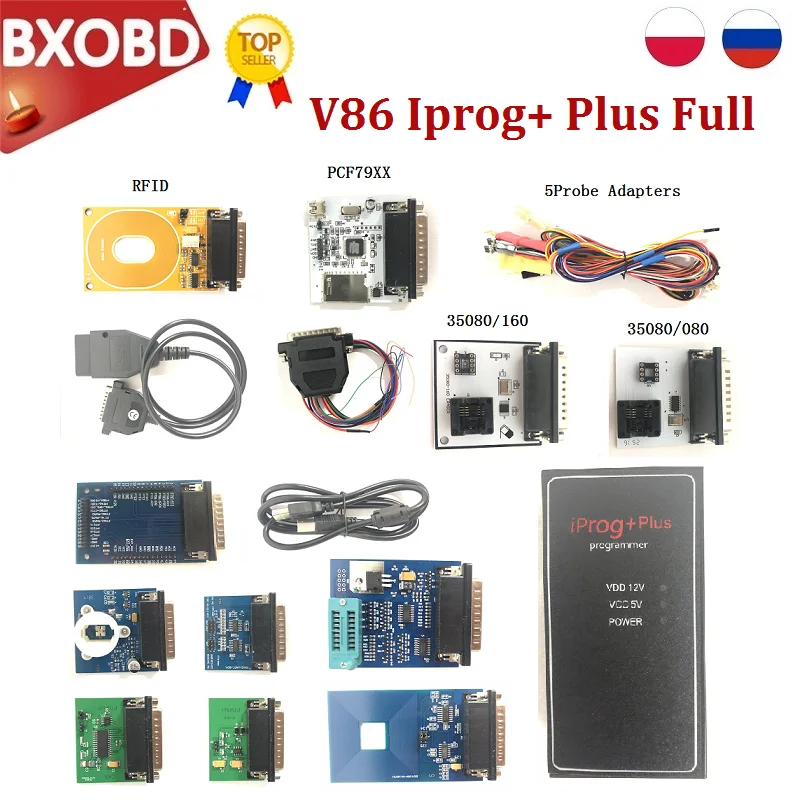 Iprog + Plus Полные Адаптеры 777 с коробкой поддержка IMMO коррекция сброс подушки