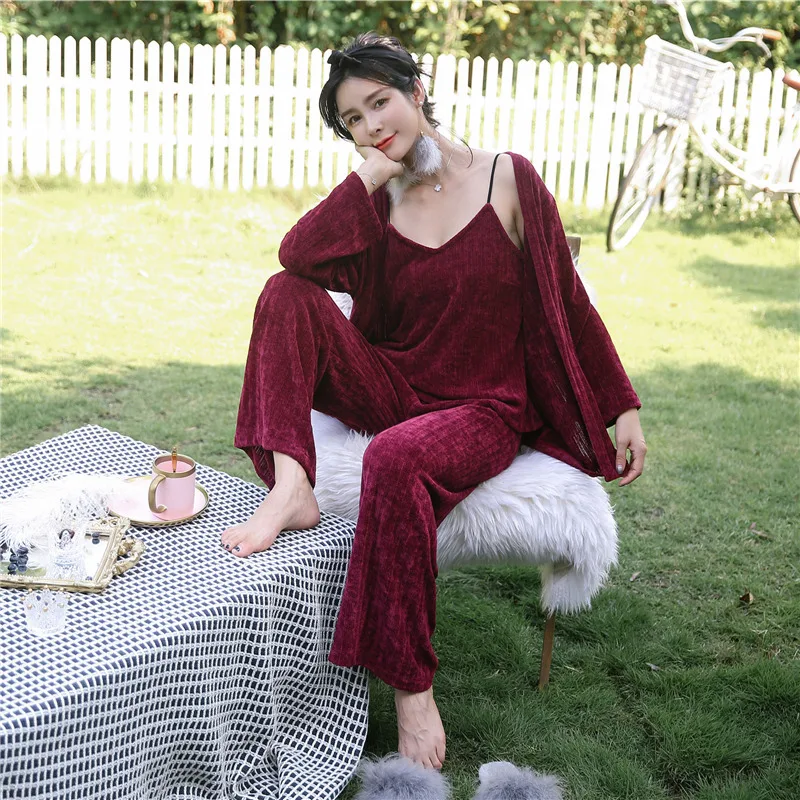 2019 ночное белье из хлопка для сна женские пижамы комплект пижам осенне-зимняя