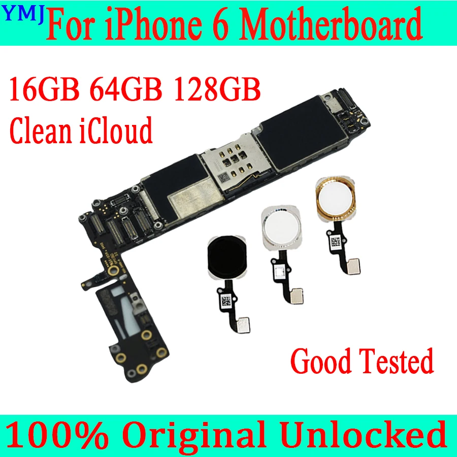 Без iCloud для iphone 6 материнская плата с/без Touch ID оригинальная разблокированная с