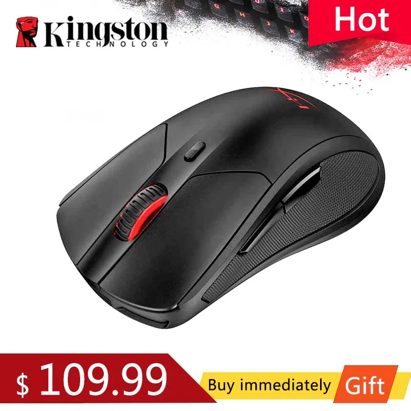 Беспроводная игровая мышь Kingston HyperX Pulsefire и Дротика сенсор Pixart 3389 16000 DPI 450 IPS Qi