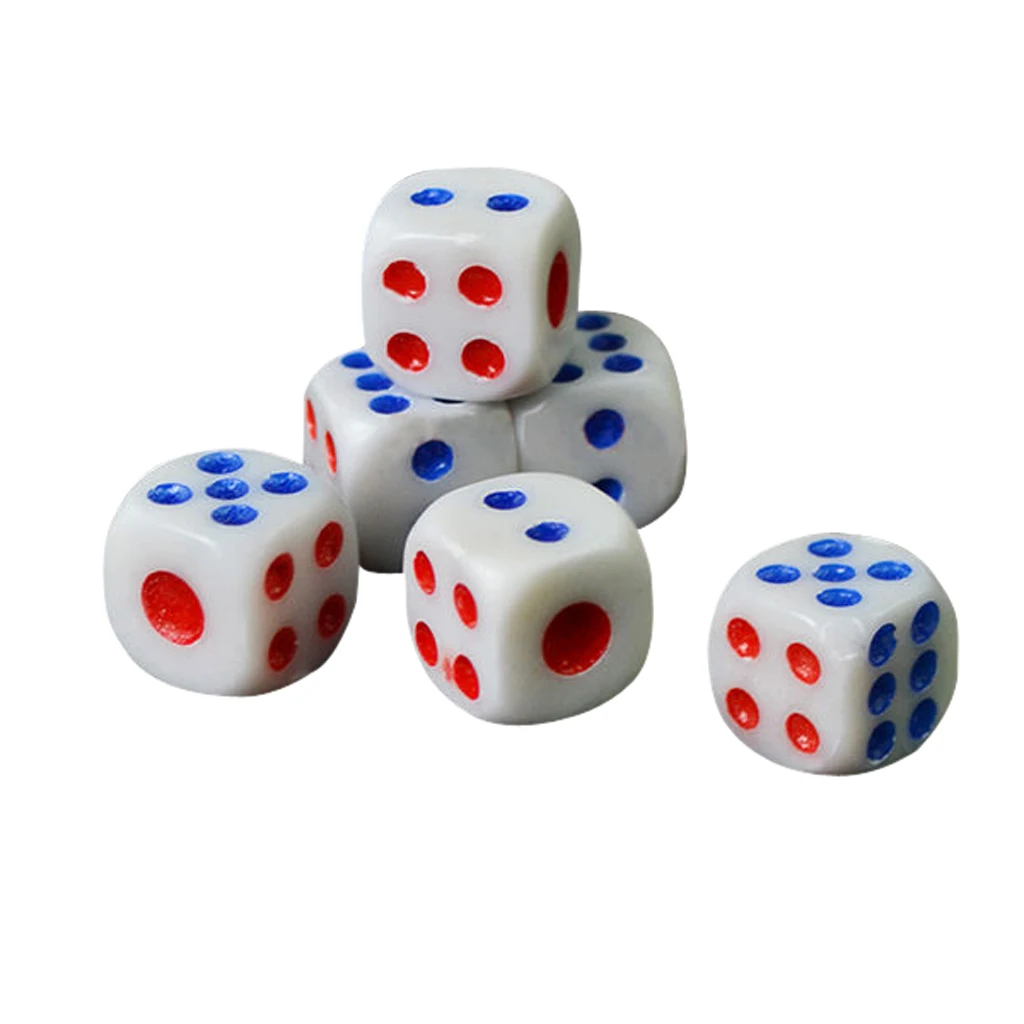 

MagiDeal Pack of 10 Plastic Six Sided Spot Dice Game Dice Bar Pub Favors Gift 12mm Bar Toys Plastic 6 sided dice