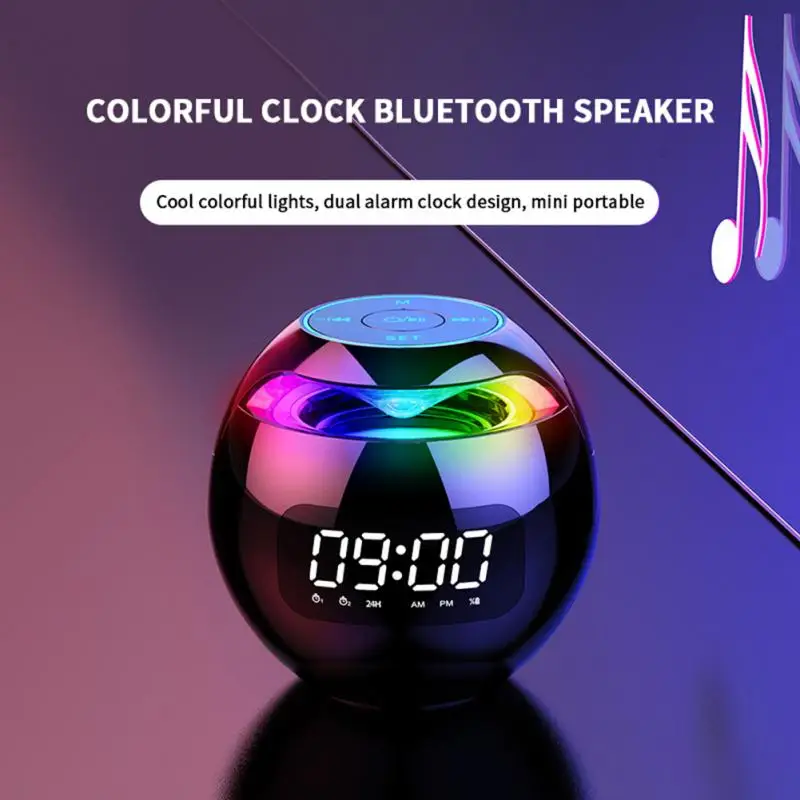 

G90S Wireless Bluetooth Speaker With Dual Alarm Clock Function Intelligent Noise Reduction Built-in Rechargeable Battery/Mic