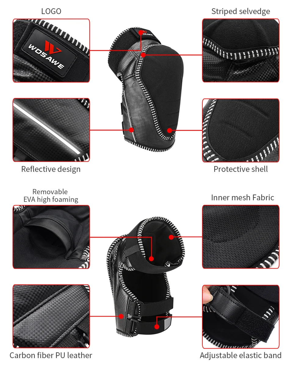 Спортивный наколенник WOSAWE для мужчин и женщин эластичные отражающие наколенники