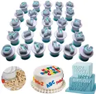 Форма для торта и печенья с буквами алфавита, набор сделай сам, штамп для печенья, резак для тиснения, заглавный корпус, формочки для печенья