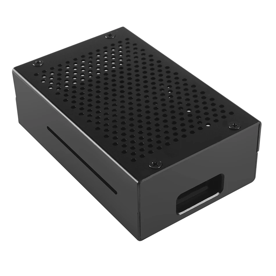 Raspberry Pi 4 Чехол, алюминиевый чехол, черный, серебристый корпус, металлический корпус для Raspberry PI 4, Модель B