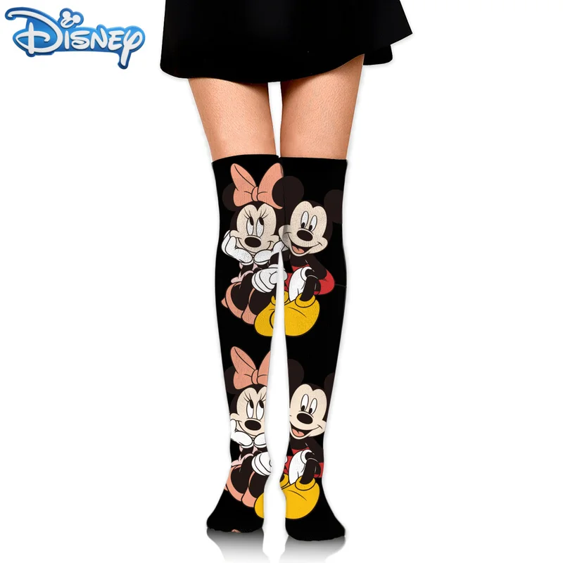 

2022 New Disney Cartoon Woman Print Cotton Stockings Over The Knee Thigh Socks Winter New Warm Sexy Stockings Girls Stockings