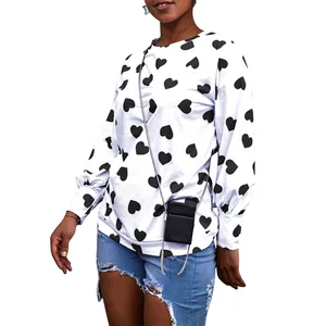 Женская одежда Victoria Dora, уличные топы с принтом черного сердца, футболка на День святого Валентина, горячая Распродажа