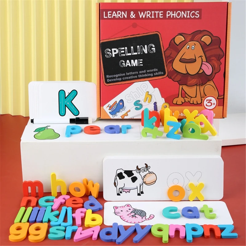 

Matching Letter Game,Letter Spelling and Reading Memory Game for Preschool