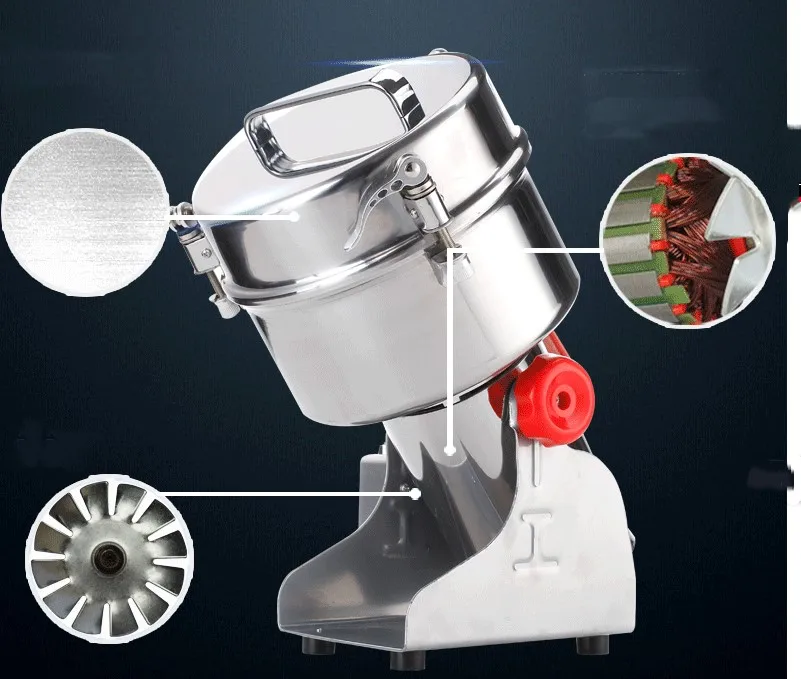 

Multifunction Swing Type 700g Portable Grinder Herb Flood Flour Pulverizer Food Mill Grinding Machine 36000r/min ATT