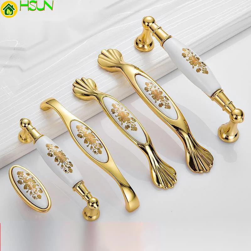 

ceramic cabinet drawer wardrobe door handle European antique single hole handle furniture handle
