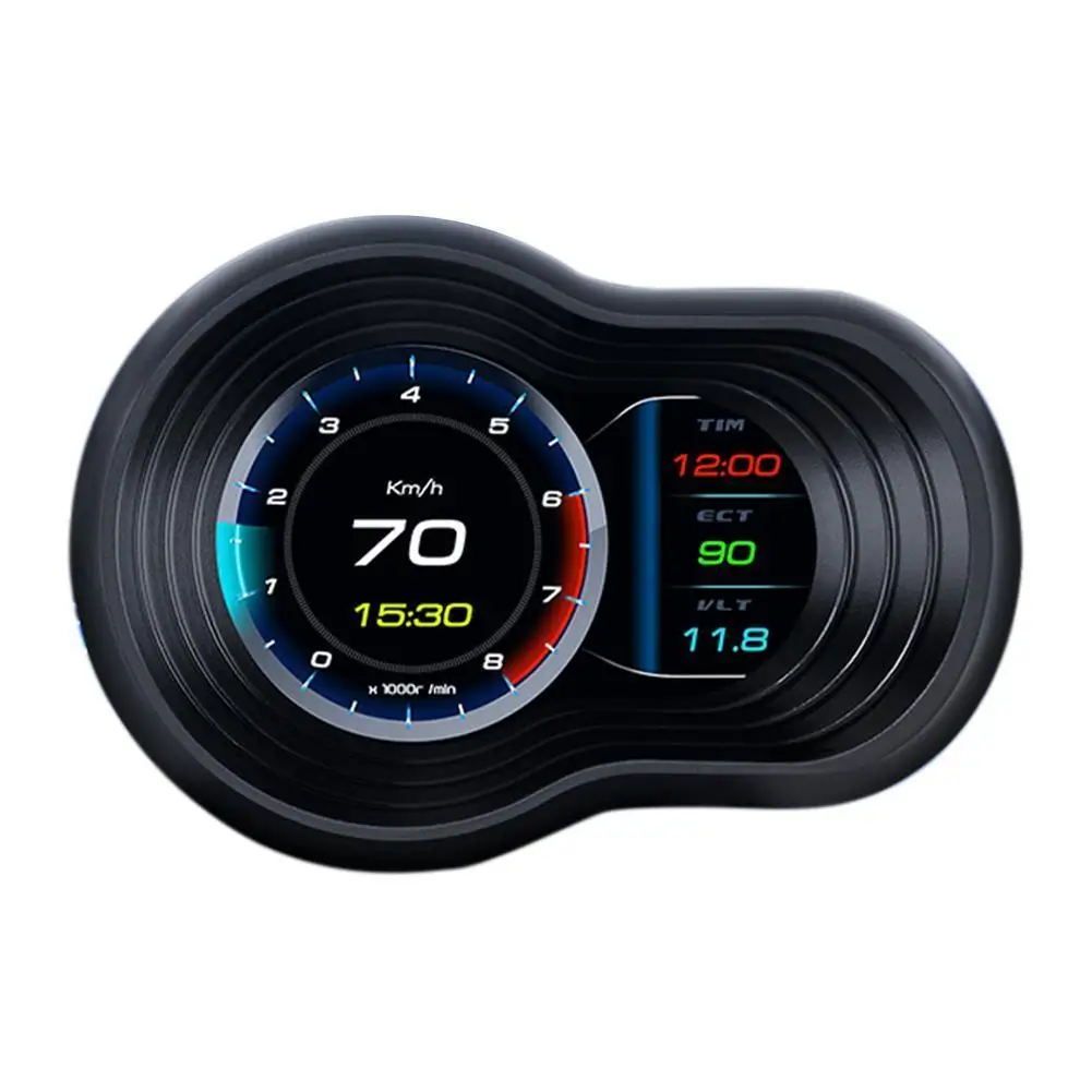 

Умный Автомобильный дисплей на лобовое стекло турбо-скорость расход топлива Спидометр диалоговое понимание автомобильного диалога