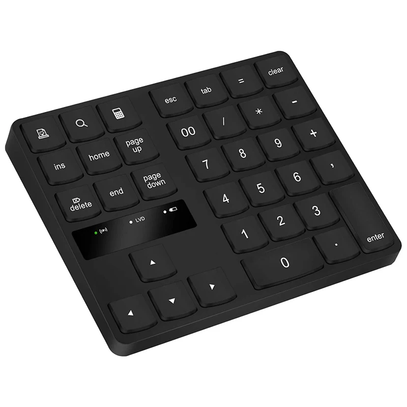 

Wireless Numeric Keypad, TRELC Rechargeable Number Pad 35-Keys External Number Keyboard Portable Slim Shortcut Keypad