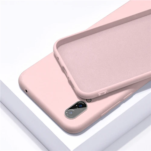 Pink Силиконовый однотонный Цвет чехол для samsung Galaxy A40 A50 A70 M10 M20 M30 J4 J6 J8 A750 A6 плюс Note 8, 9, 10, S8 S9 S10 плюс S10E - Цвет: Pink
