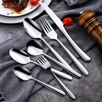 new thicken knife fork spoon stainless steel tableware teaspoons childrens soup ladle home complete cutlery kitchen utensils