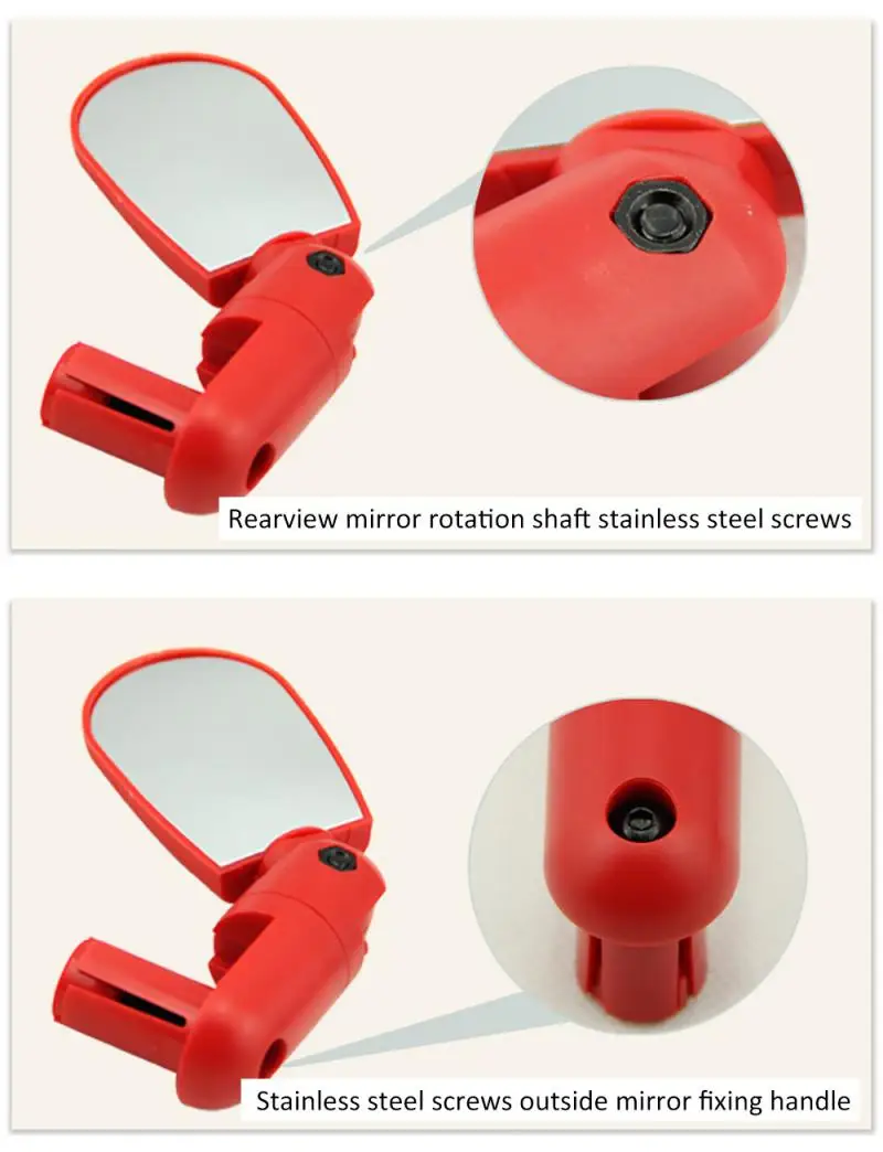 ABS 1Pcs Rotate Mini Bike Mirrors Road Mountain Handlebar Wide Angle Rear View Accessories | Спорт и развлечения