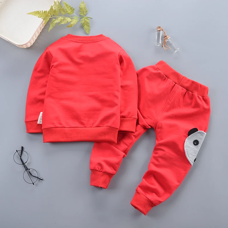 Весенне-осенний комплект одежды для маленьких мальчиков и девочек Модная