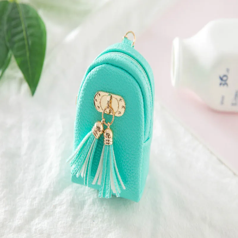 

Leather Tassel Bag Dolls Accessories For Barbie Blythe 1/6 Dolls Kids Toy Keyrings Keychains For Women Key Chain Ring For Girls
