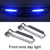 2pcs daytime running light wind powered super bright portable no need external power supply led drl lamp for car