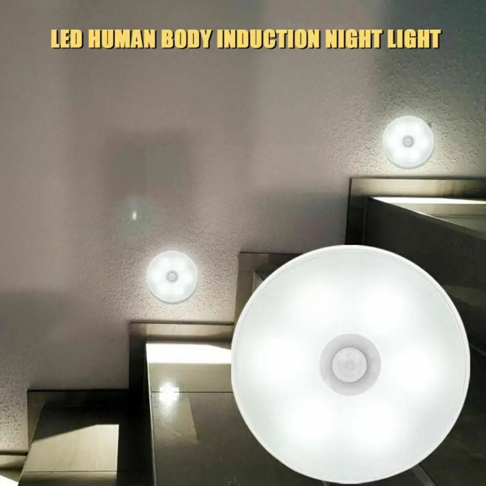 

Small Night Light Automatically Recharges Human Body Decor Magnetic Wardrobe Lamp Induction Home New Christm G2i3