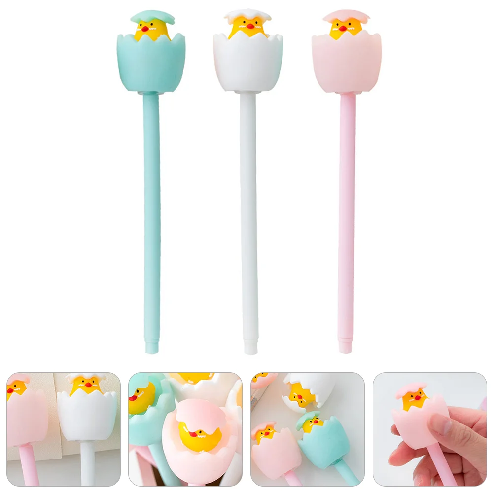 

3pcs Cartoon Easter Egg Pen Student Writing Pens Pens Lovely Squeeze