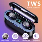 F9 беспроводные стерео наушники Bluetooth-совместимые TWS наушники мини Музыкальная гарнитура спортивные наушники с 2000 мАч Power Bank