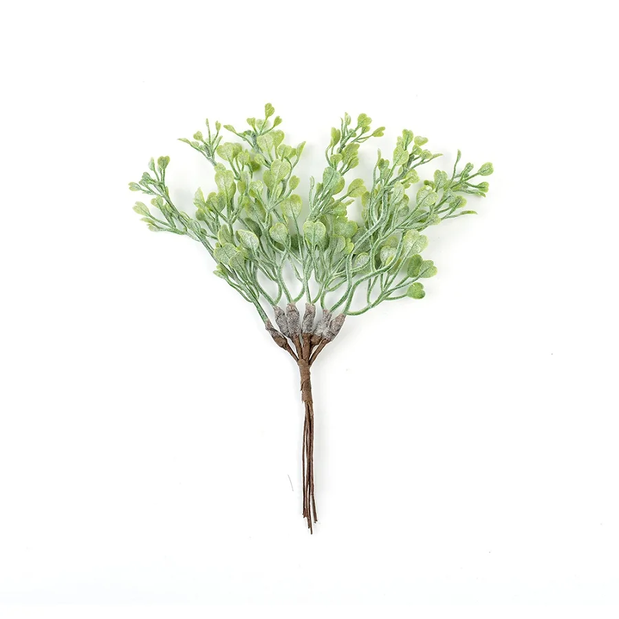 6pcs Mini Acorn Leaf Artificial Flower Plant Bouquet Wedding Home Christmas Decoration DIY Wreath Scrapbook Craft Fake Flower