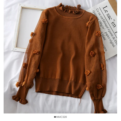Light Brown Зимняя одежда женские свитера и пуловеры белый черный розовый водолазка милый женский свитер - Цвет: Light Brown