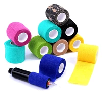 50pcs disposable grip wrap roll elastic bandage handle tube disposable nonwoven self adherent tattoo supply tattoo accesories