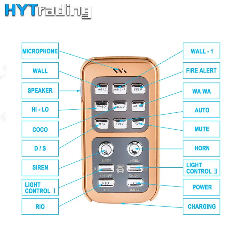 200 Вт 8 звуковая сигнальная сигнализация полицейская пожарная сирена 12 в