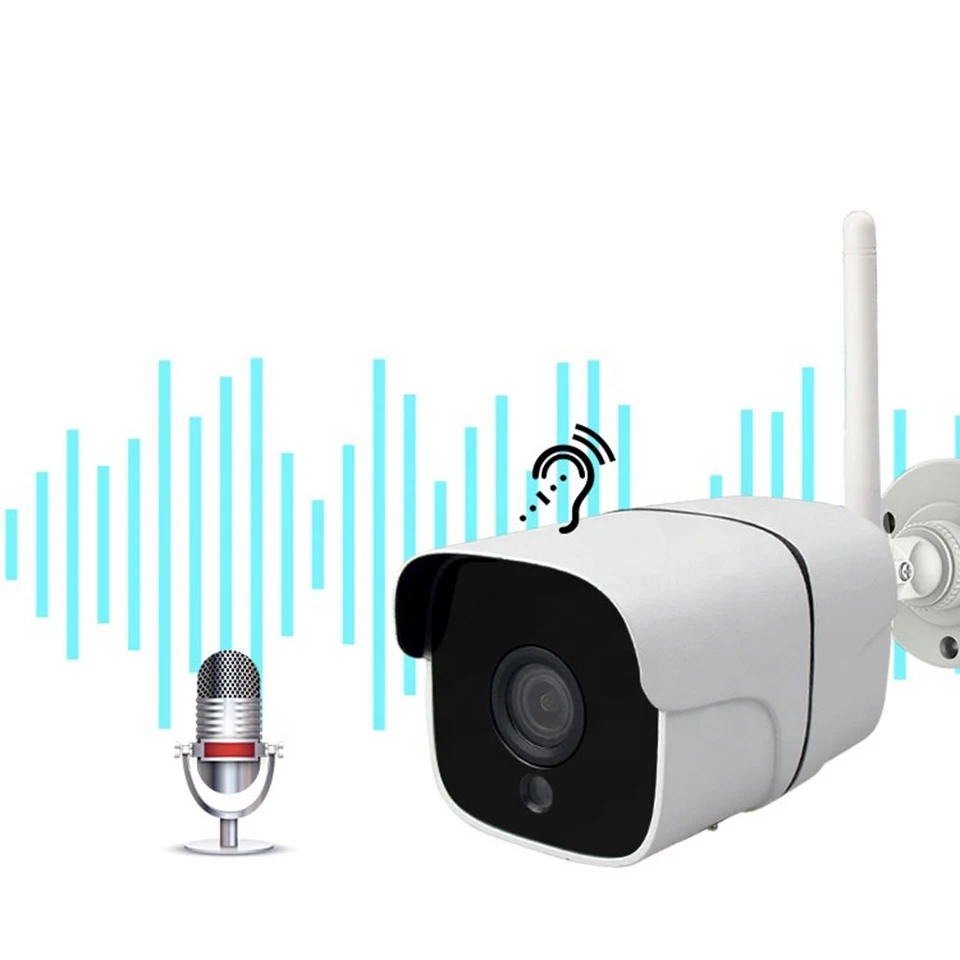 1080P Cloud Storage Wifi Camera Outdoor 4X Digital Zoom Wireless Bullet 2MP Two-way Audio CCTV Security IP YCC365 | Безопасность и