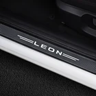 4 шт.компл. протектор порога двери автомобиля для Seat Leon автомобильный бампер багажник нагрузка края углеродное волокно защитные наклейки автомобильные аксессуары