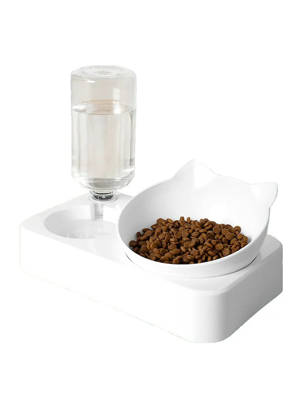 

Gravity Water And Food Bowls Cat Water Food Bowl 0-15Adjustable Tilted Water And Food Bowl Set For Cat