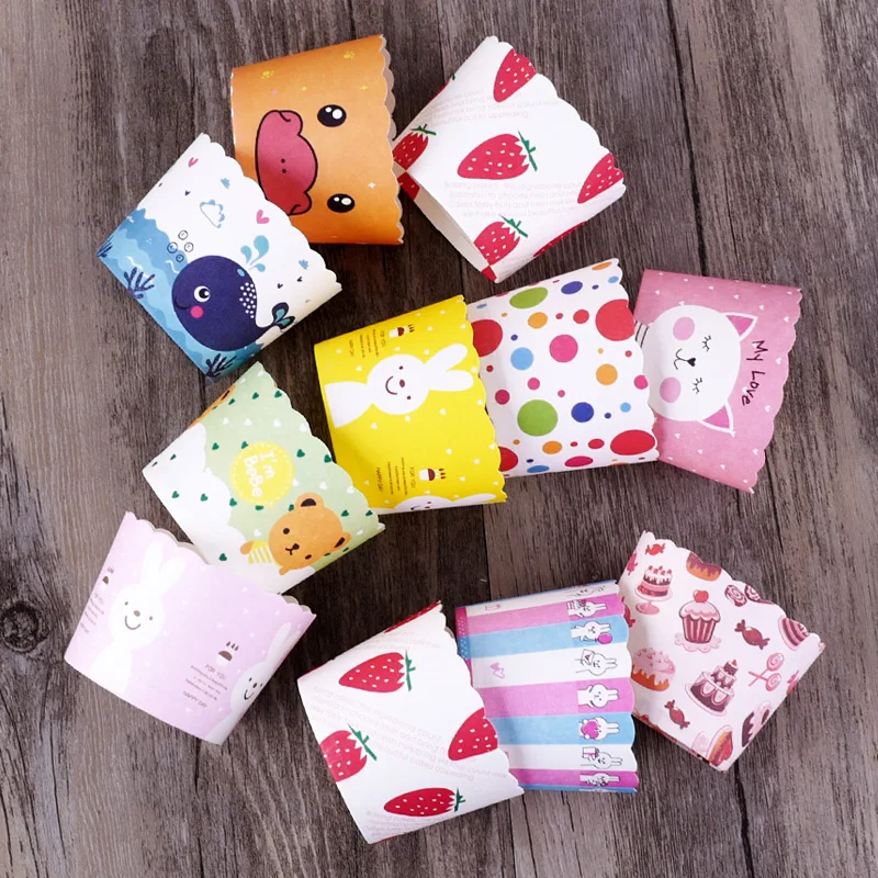 50-шт бумажные стаканчики для выпечки премиум-класса безопасная маффина не