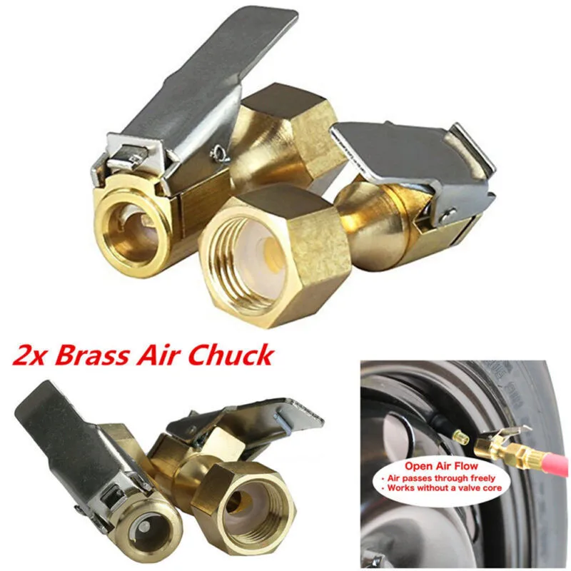

Tire Chuck Clip Tools 2pcs 4.7*1.5*1.5cm Heavy Duty Inflating Kit Lock On