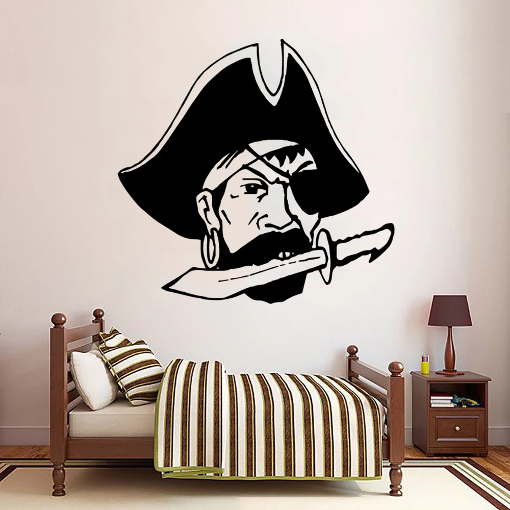 Современный пиратский капитан настенный стикер для детской комнаты украшение