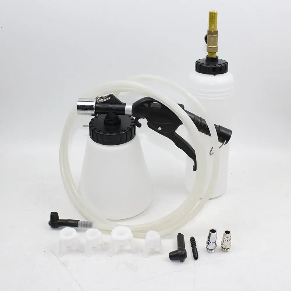 

Pneumatic Air Brake Bleeder Kit Plastic Clutch Vacuum Bleeding Extractor Fluid Fill Change Machine Double Pot 10 Pieces Set