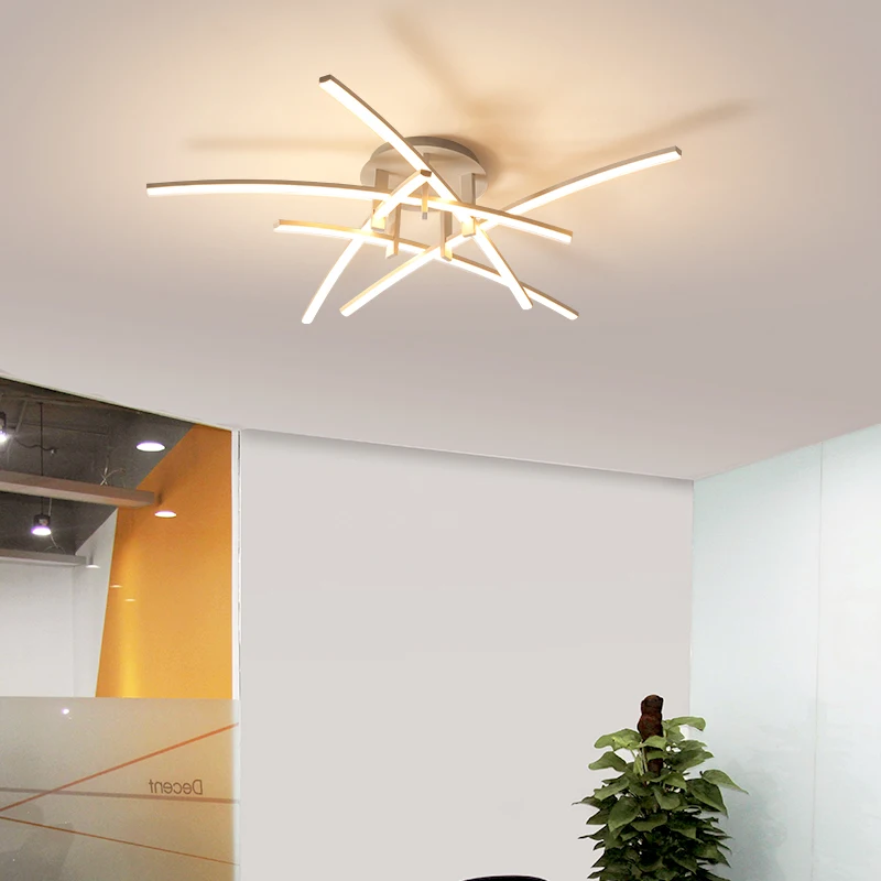 Светодиодная люстра цвета белого золота современный потолочный светильник для