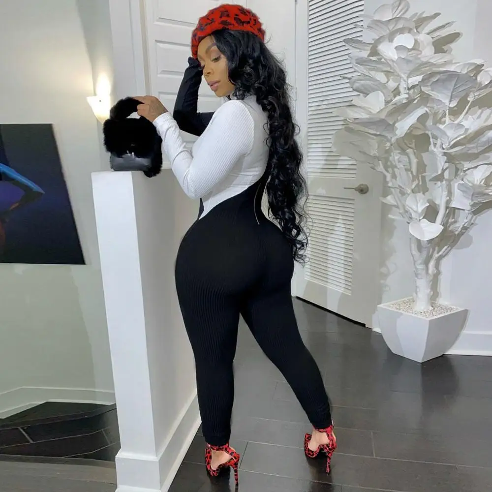 Женский комбинезон с длинным рукавом Adogirl Рождественский высоким воротником и