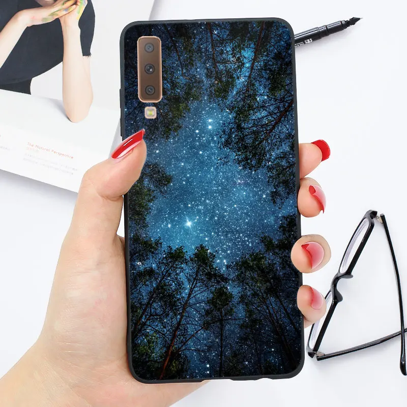 Мягкий ТПУ чехол для samsung A7 чехол силиконовый глянцевый яркий чехол для samsung Galaxy A5 A6 A8 Plus чехол - Цвет: OO14