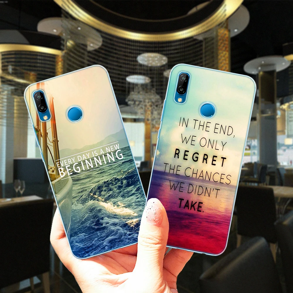 Силиконовый чехол с изображением Морского Пейзажа восхода и солнца для Huawei P40 Lite E