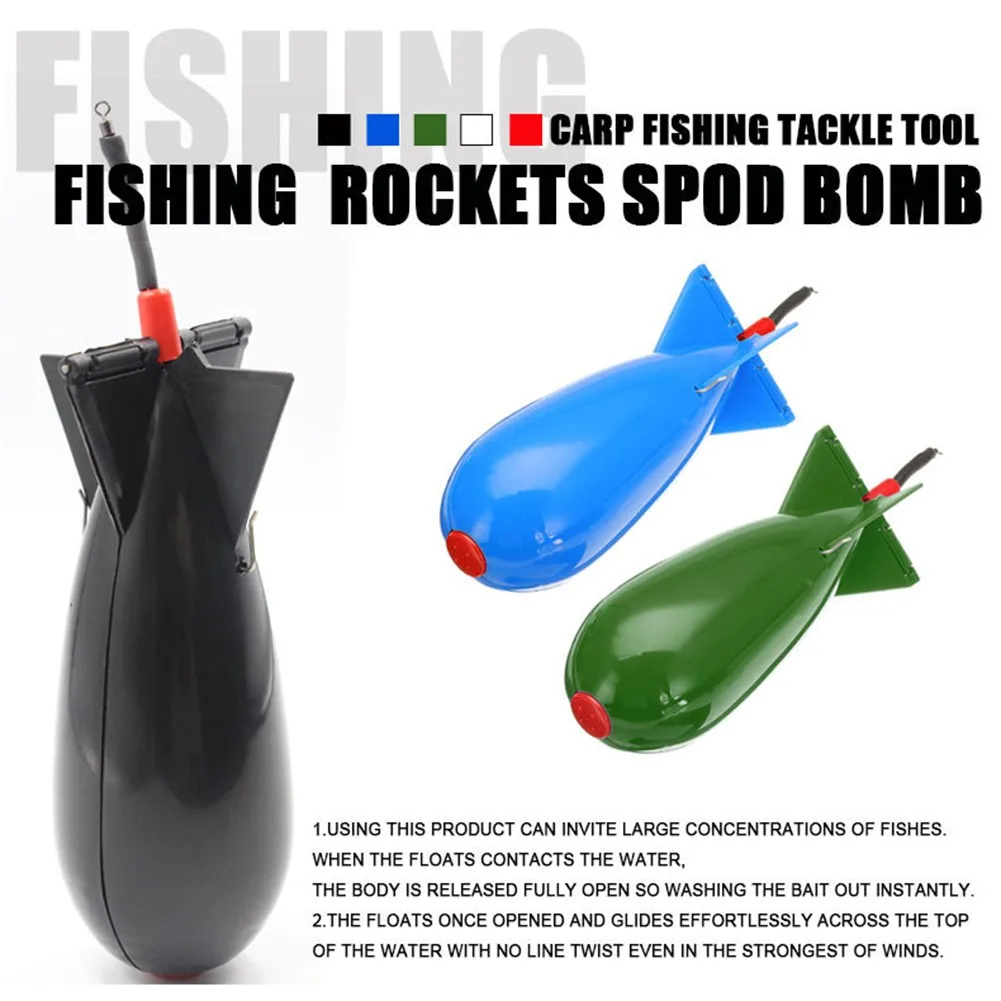 

Carp Fishing Rocket Feeder S M L PP Material Spod Bomb Float Lure Bait Holder Pellet Rocket Feeder For Any Bait Fishing Tackle