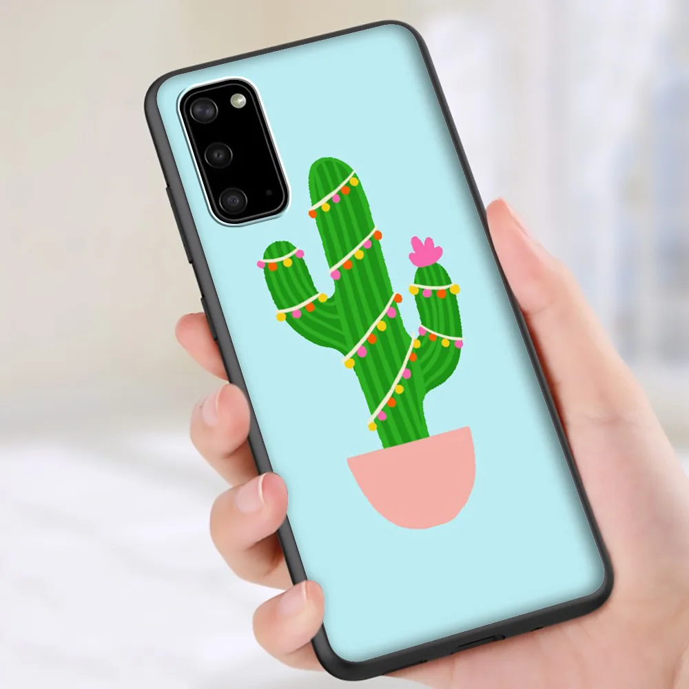 Мягкий чехол Lavaza с кактусами и растениями для Samsung Note A3 A5 A6 A7 A8 A9 A10s A20s A30s A40s A50s 10 A70 8