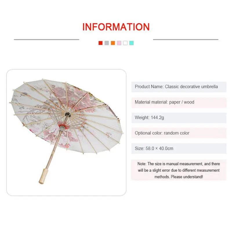 Китайский воды живопись маслом-бумажный зонтик древний Зонт с деревянной ручкой